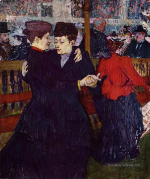  Moulin Tableaux - Au Moulin Rouge les Deux Valses post Impressionniste Henri de Toulouse Lautrec